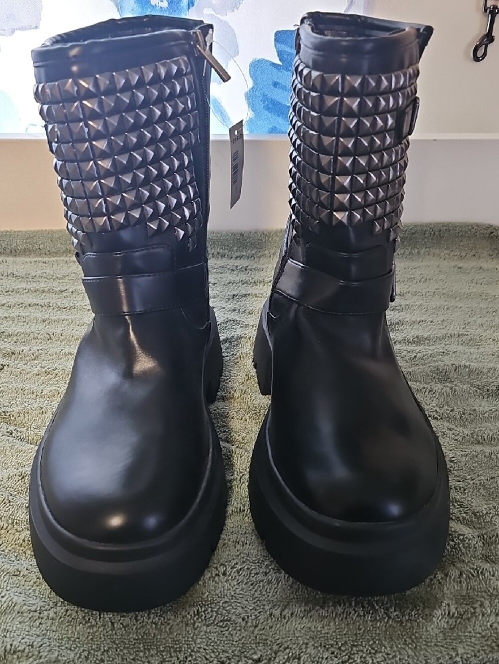 Torrid Black Studded Platform Combat Boots